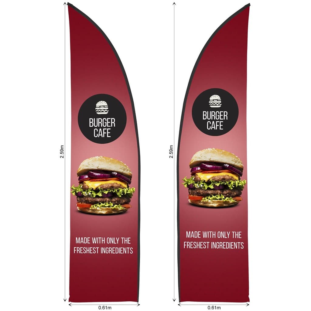 Legend 2m Sublimated Arcfin Double-Sided Flying Banner Skin (Excludes Hardware) 1