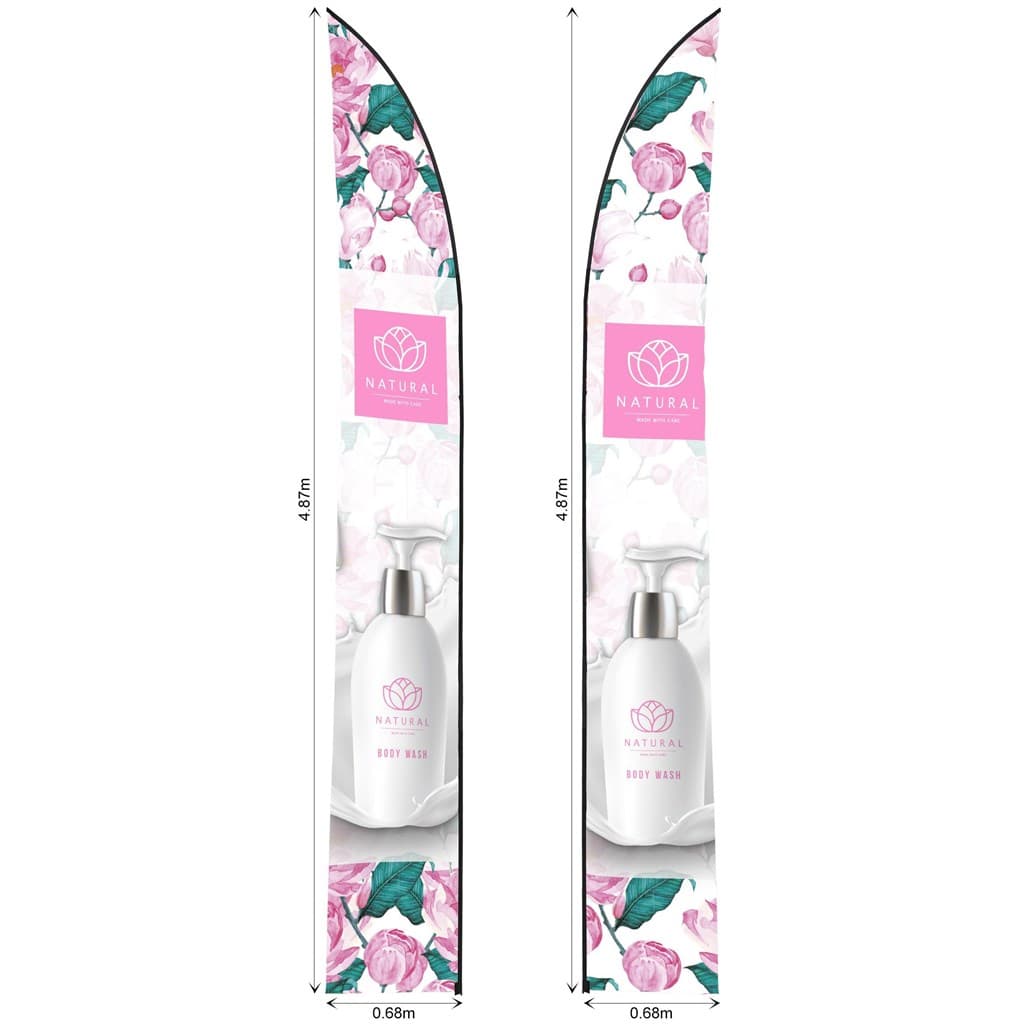 Legend 4m Sublimated Arcfin Double-Sided Flying Banner Skin (Excludes Hardware) 1