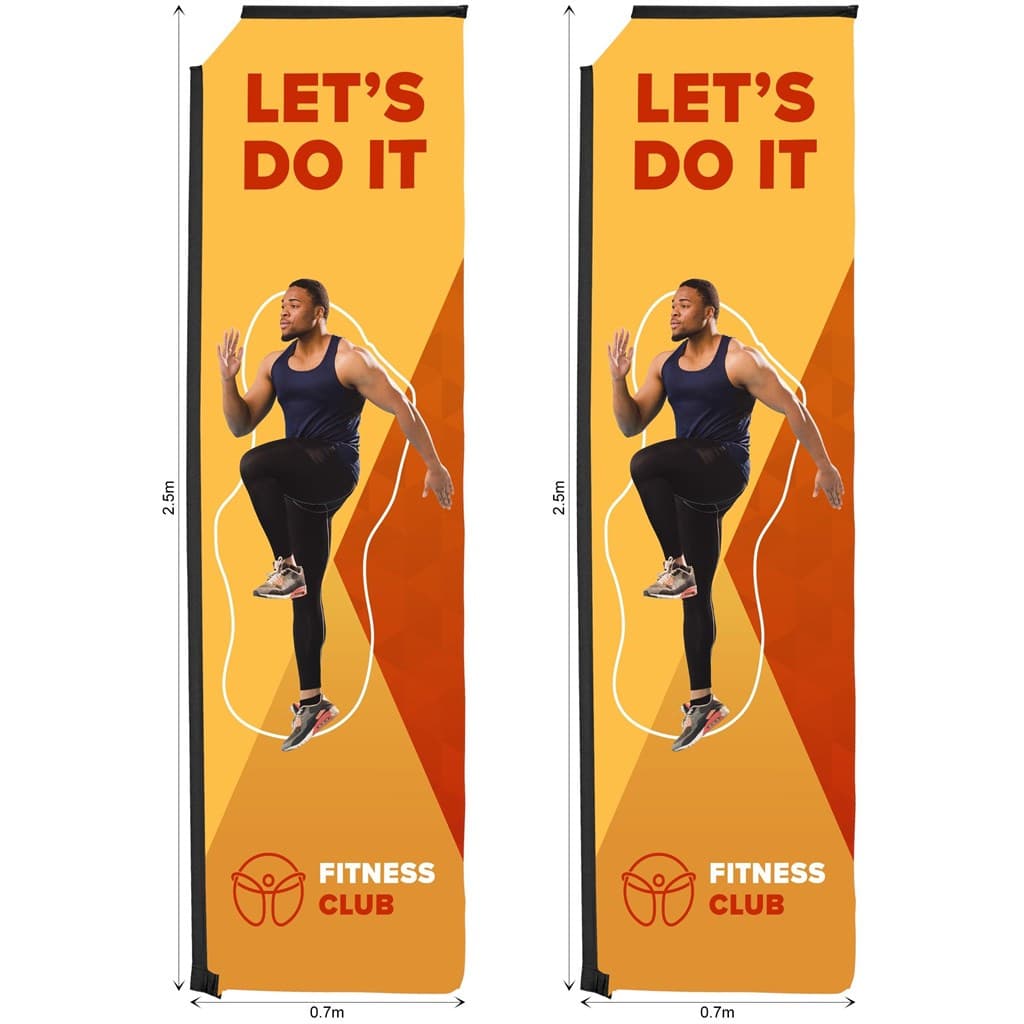 Legend 3m Sublimated Telescopic Flying Banner Skin - Set Of 2 (Excludes Hardware) 1