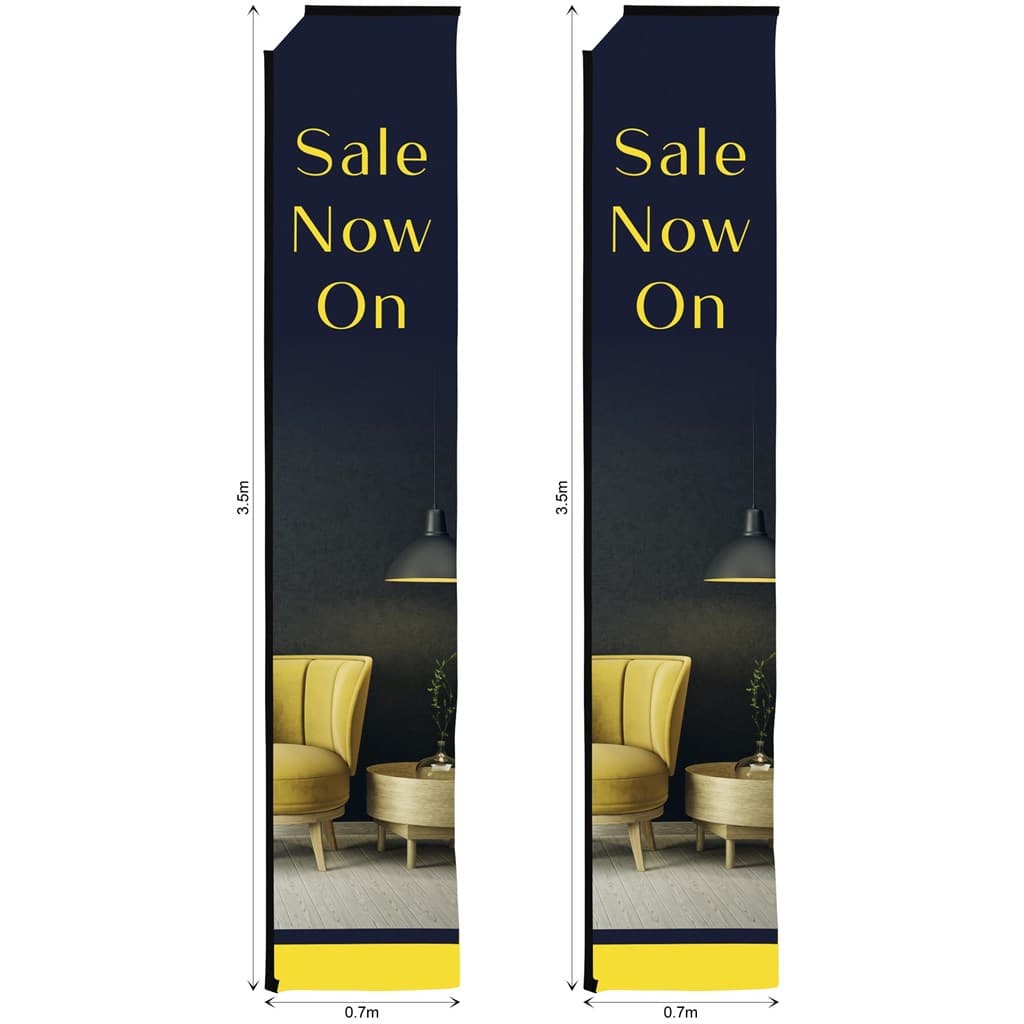 Legend 4m Sublimated Telescopic Flying Banner Skin - Set Of 2 (Excludes Hardware) 1