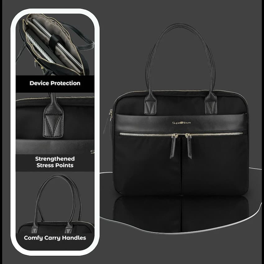 SupaNova Sienna  14.1' Ladies Laptop Bag - Black 5