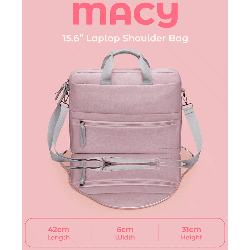 SupaNova Macy 15.6" Laptop Shoulder Bag Pink 3