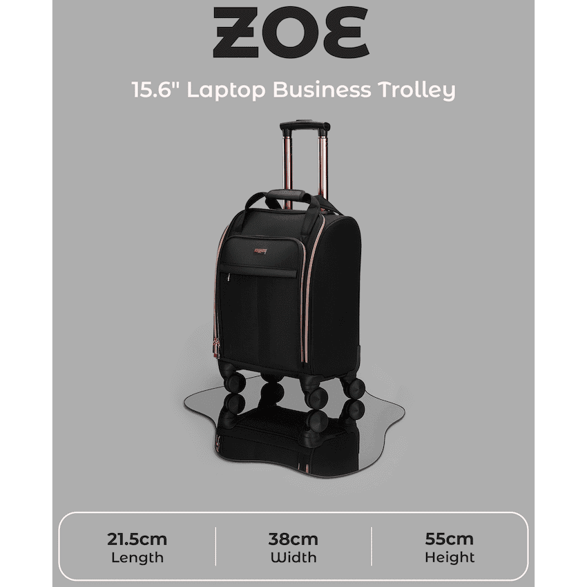 SupaNova Zoe 15.6" Laptop Business Trolley - Black 5