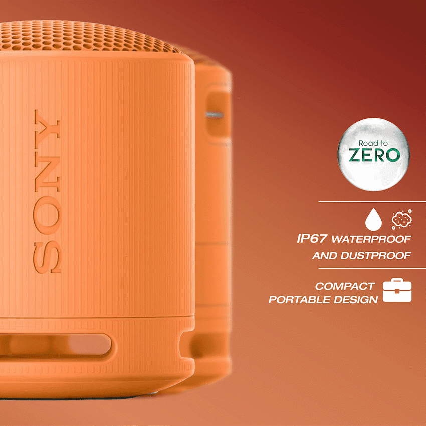 Sony XB100 Portable Bluetooth Speak - Orange 2