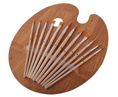 12-Piece Artist Paint Brushes & Pallet Set 2