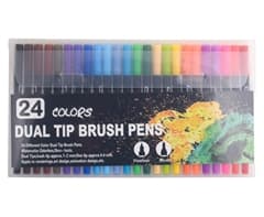 24-Piece Dual Tip Brush Pen Set 2