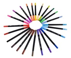 24-Piece Dual Tip Brush Pen Set 3