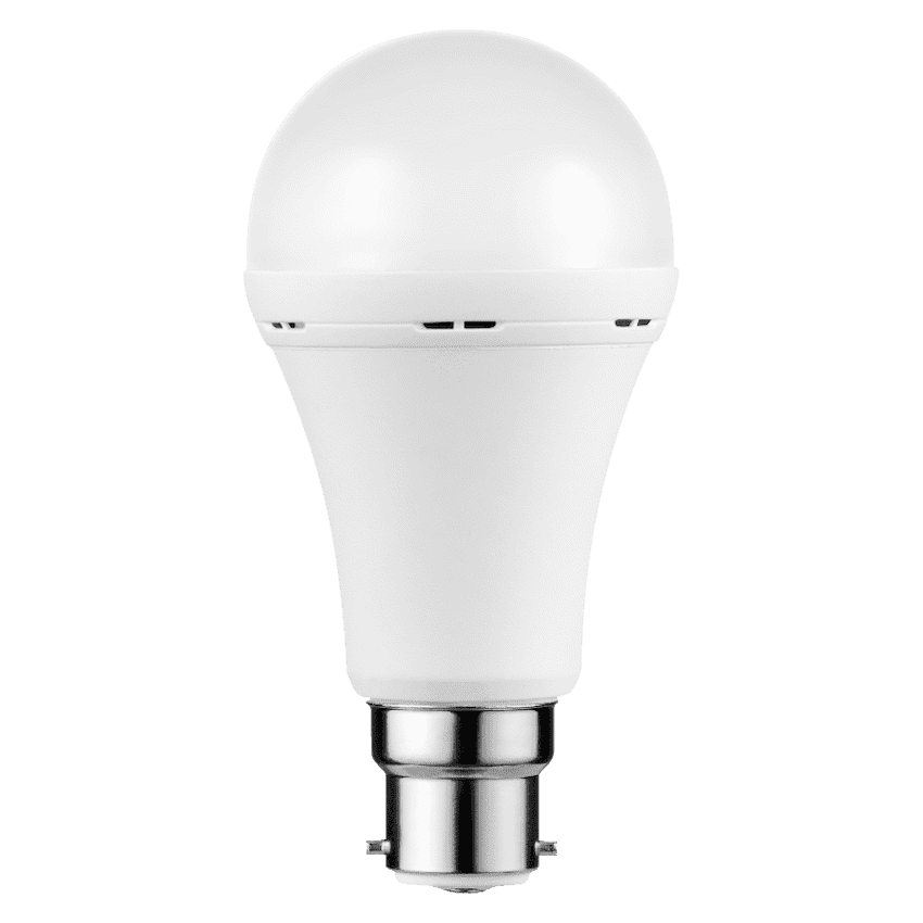 Switched 9w A60 Rechargeable LED Light Bulb - B22 - Cool White