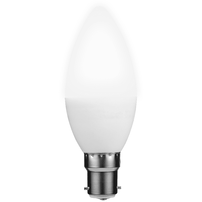 Switched 5w Candle LED Light Bulb B22 3