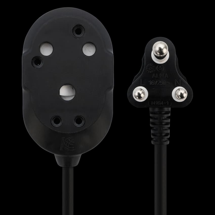 SWITCHED LIGHT DUTY Back-to-Back (BTB) EXTENSION LEADS 20M 3