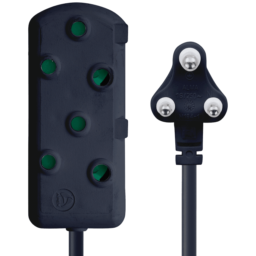 SWITCHED Light DUTY Side by Side (SBS) EXTENSION LEADS 10M 2