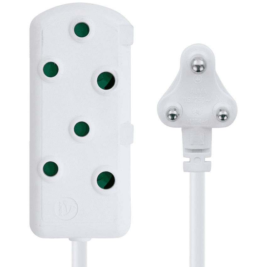 Switched Heavy Duty Side by Side (SBS) Extension Leads 10m 5