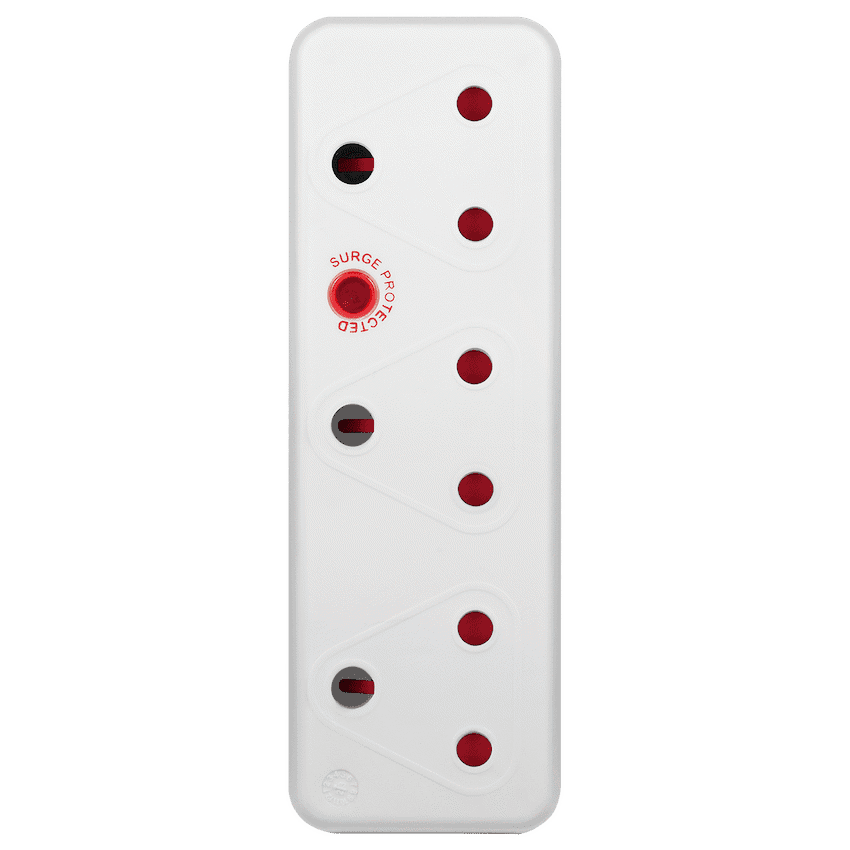 SWITCHED 3 Way Medium Surge 16A Adaptor 3