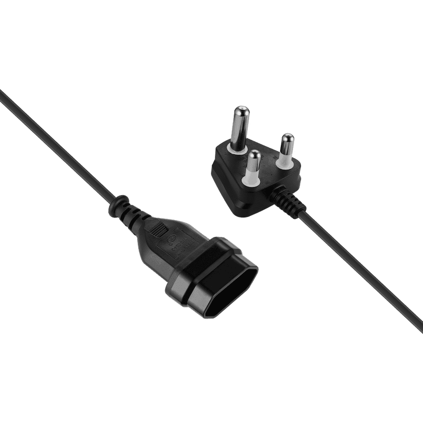 Switched Easy Cable Extender SA 3-Pin to 2-Pin Euro Socket 2m - Black 2