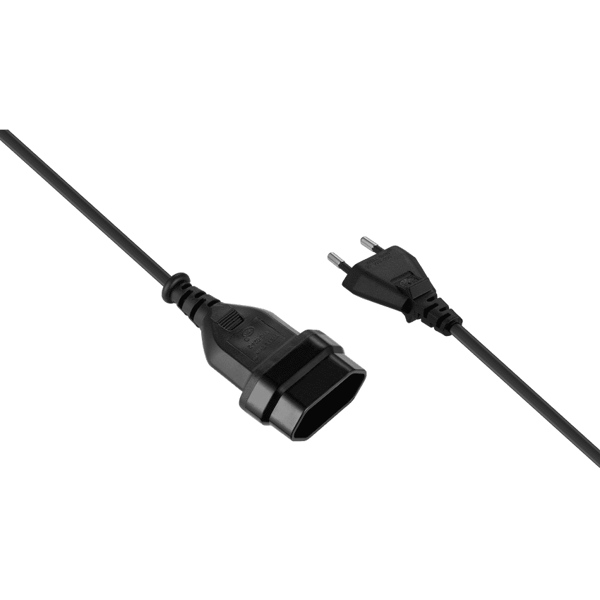 Switched Easy Cable Extender 2-Pin Euro to 2-Pin Euro Socket 2m 5