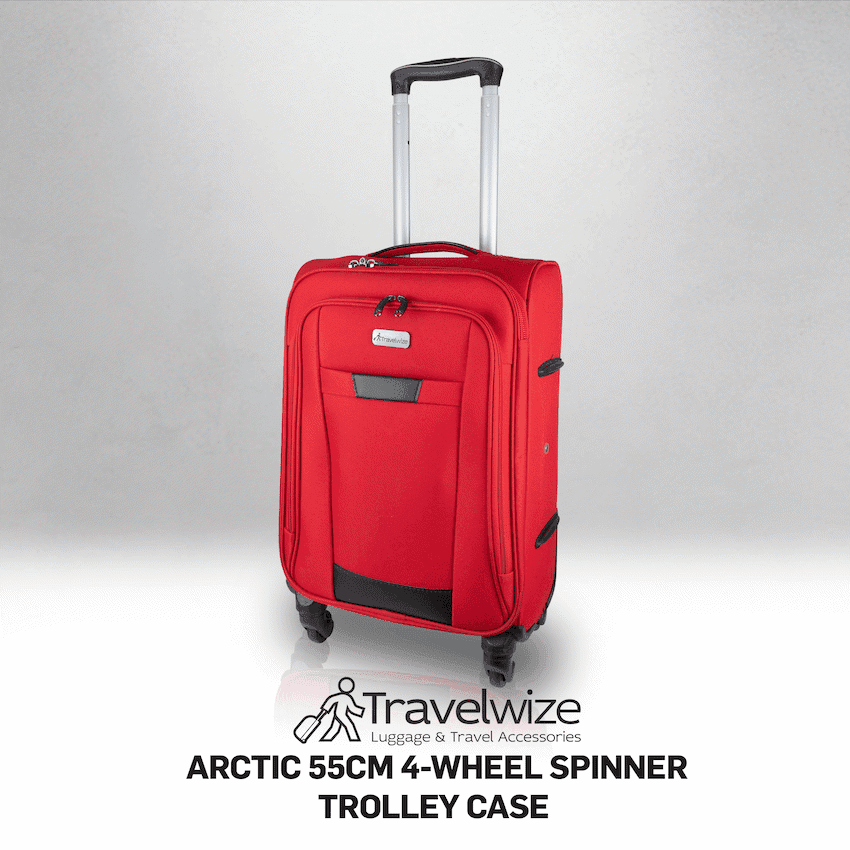 Travelwize Arctic 55cm 4-Wheel Spinner Trolley Case - Red 4