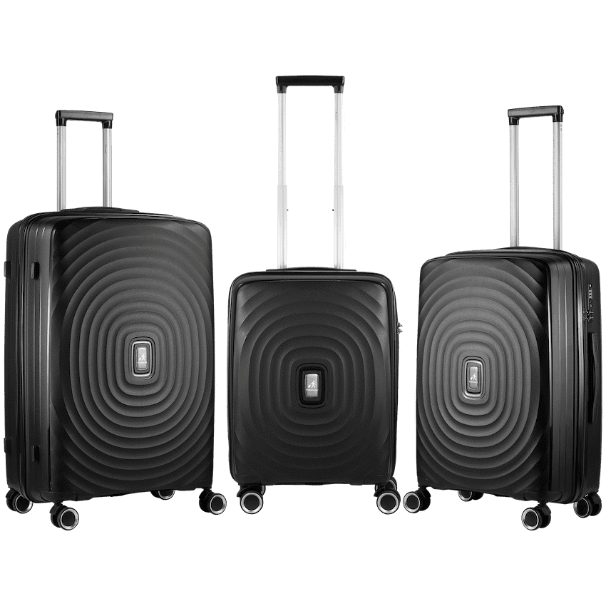 Travelwize Ripple PP 4-Wheel Spinner 65cm Luggage - Black 3