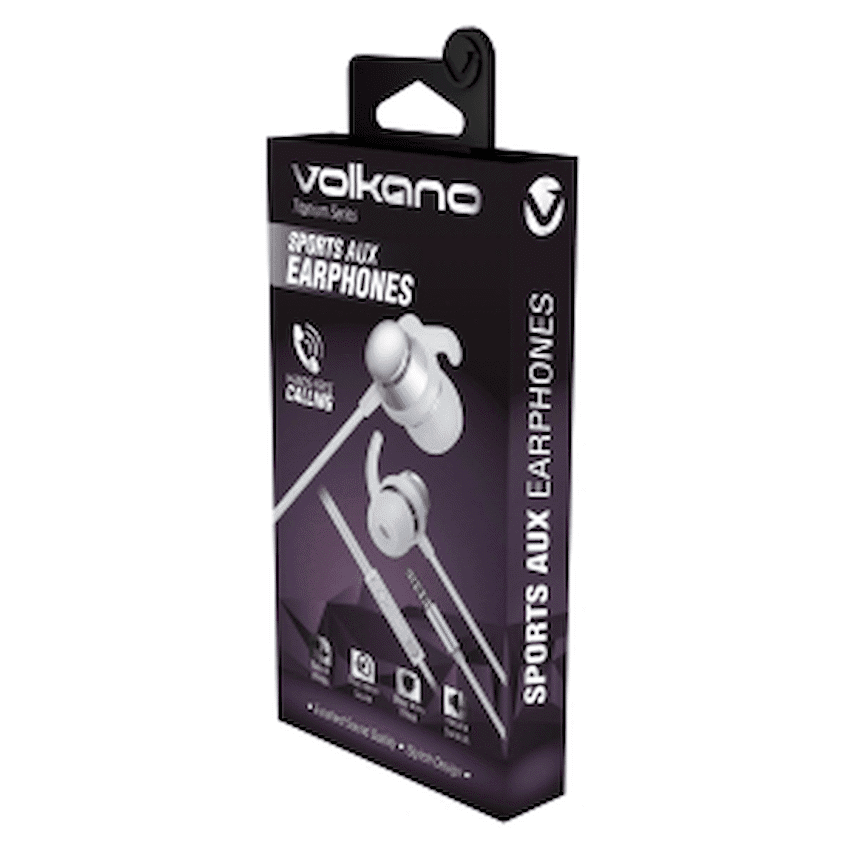 Volkano Titanium Series AUX Earphone - Silver 2