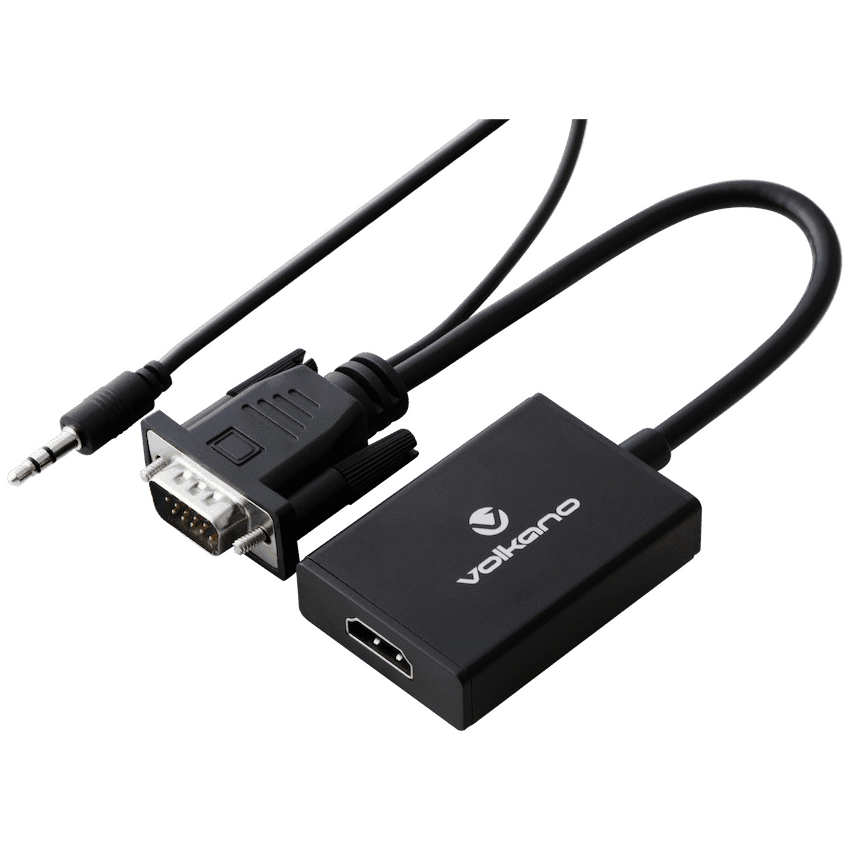 Volkano Append series VGA male to HDMI female converter, 10cm cable, with Sound 2