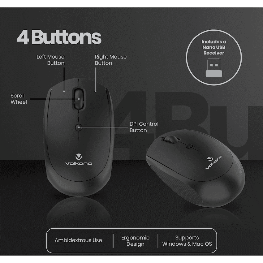 Volkano Talc Wireless Mouse 3