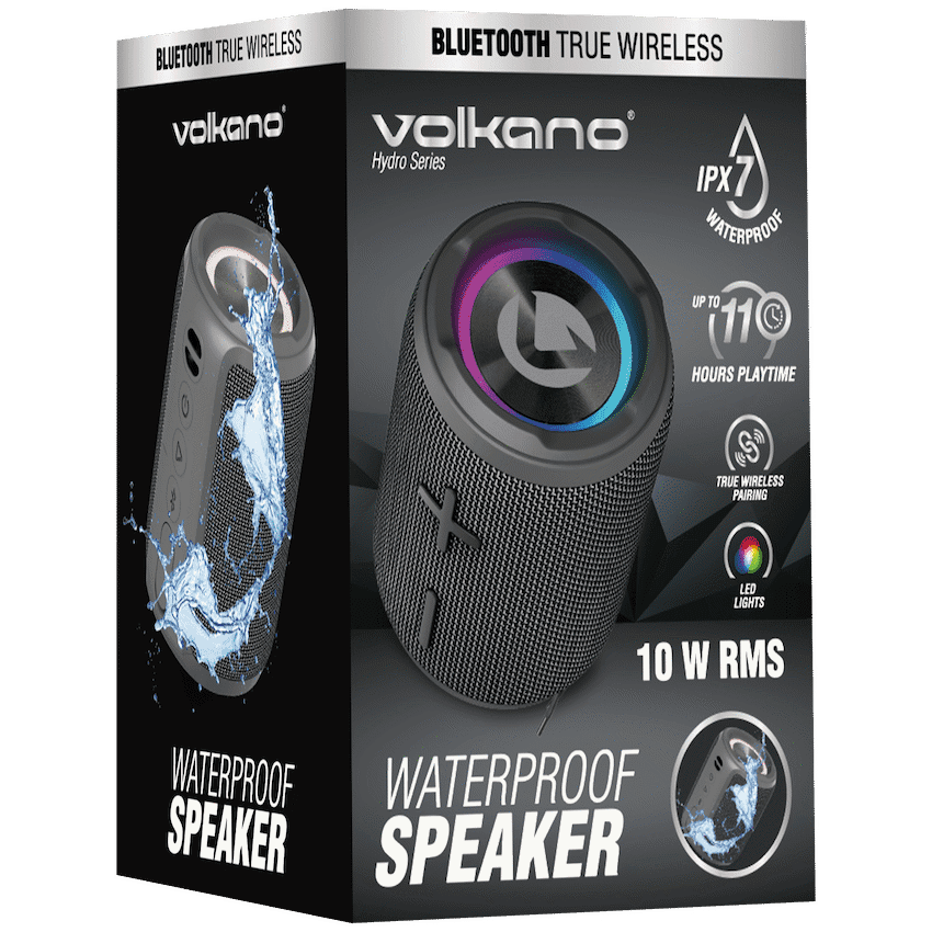 Volkano Hydro Series IPX7 Bluetooth Speaker - Black 3