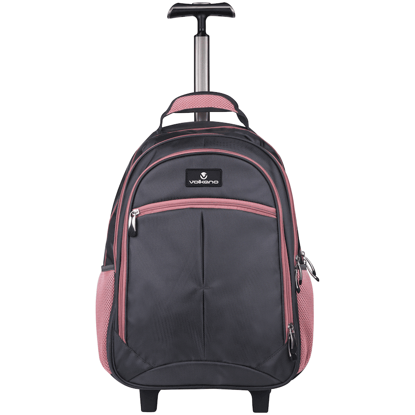 Volkano Orthopaedic Trolley Backpack 35l - Dark Grey/Pink 3