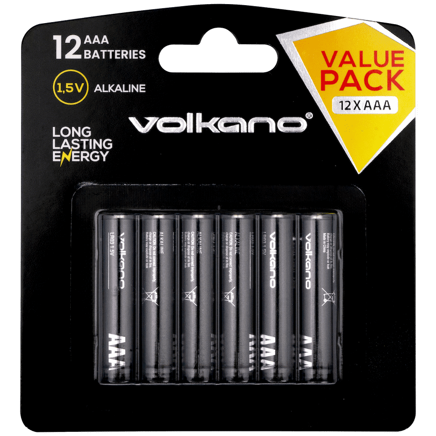 Volkano Extra AAA Batteries Value Pack of 12 2