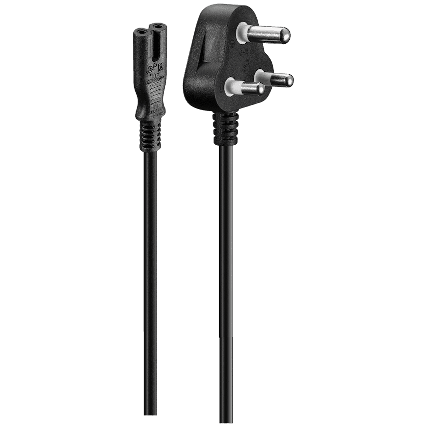 Volkano Presto series Power Cable Figure 8  to SA 3pin 1.8m 2.5A - black 2