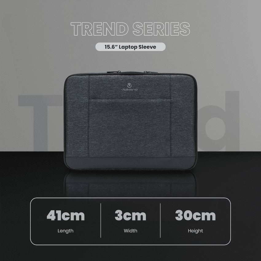Volkano Trend Series 15.6" Laptop Sleeve - Grey 4