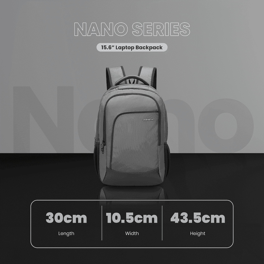 Volkano Nano 15.6" Laptop Backpack - Grey 5