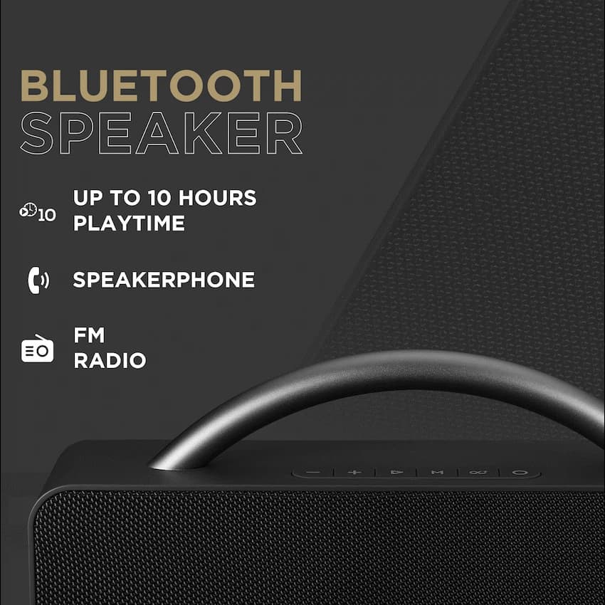 VolkanoX VXS200 Portable Bluetooth Speaker - Black 4