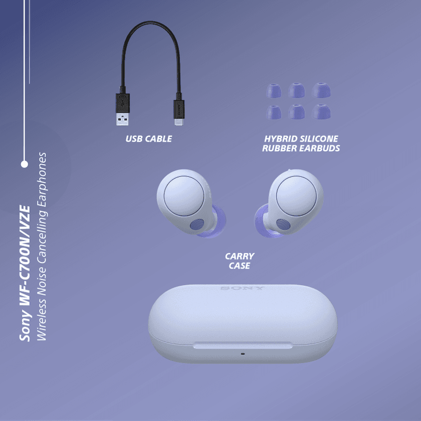 Sony WF-C700N (Violet) True Wireless Earbuds 2