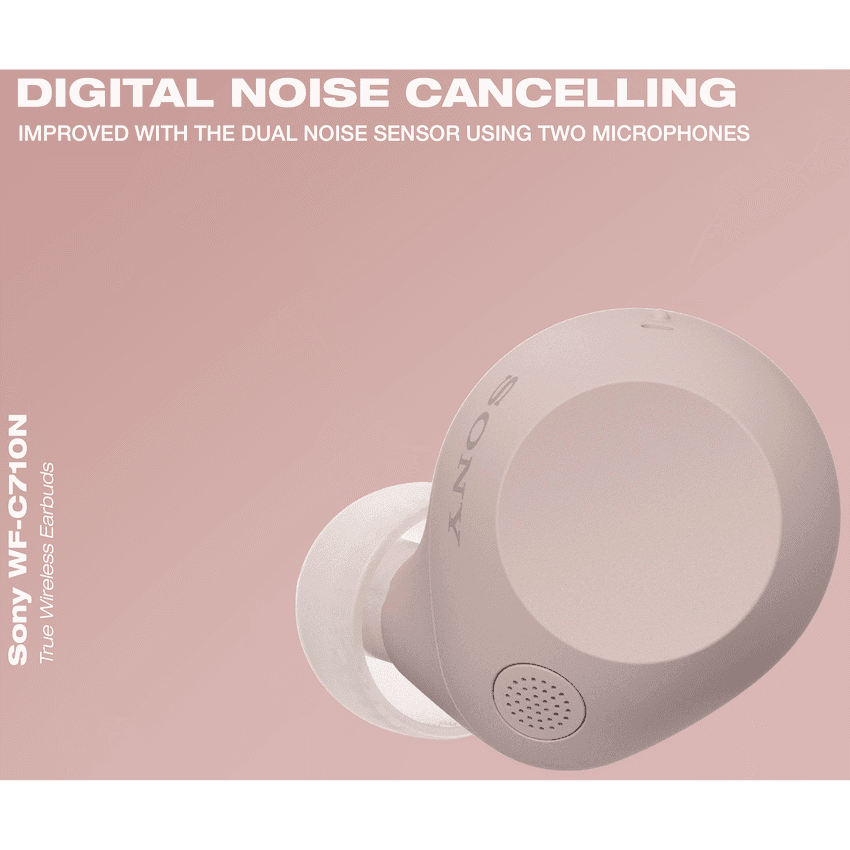 Sony WF-C710N True Wireless Earbuds (Pink) 5