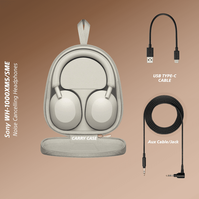 Sony WH1000XM5 (Silver) Noise-Cancelling BT Headphones 2