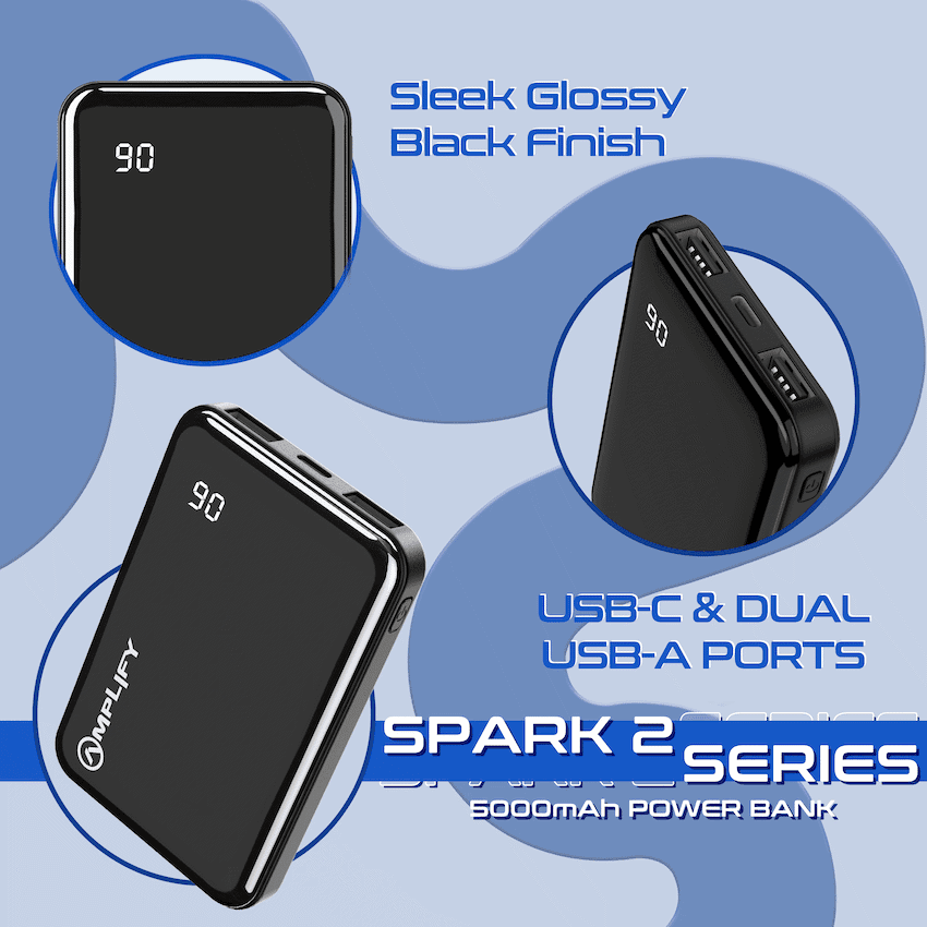 Amplify Spark 2 Series 5000 mAh Power Bank - Black 8