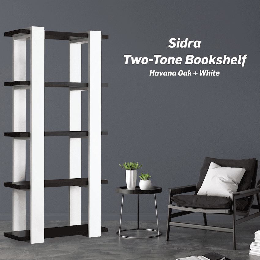 Everfurn Sidra Bookshelf 4