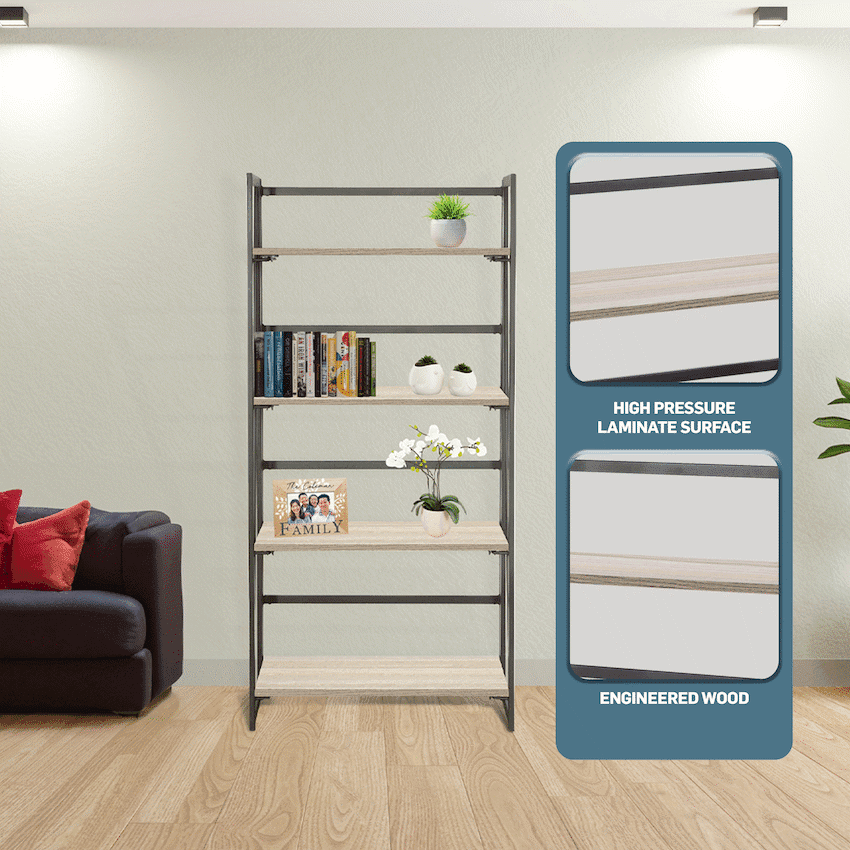 Everfurn Caprese Folding Bookshelf 7