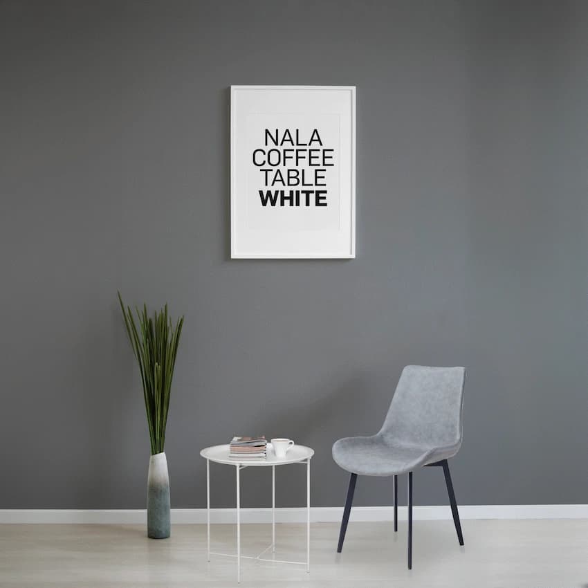 Everfurn Nala Side Table White, Painted MDF, Steel Frame, 2 Pack 4