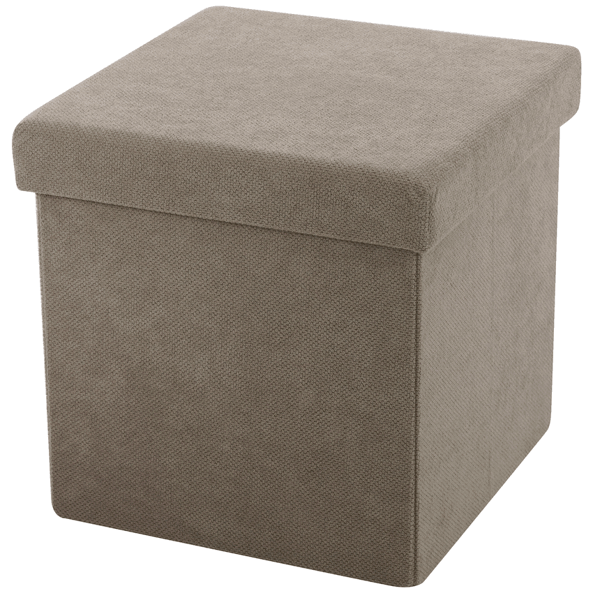 Sophie Round Storage Stool with Wooden Legs 3