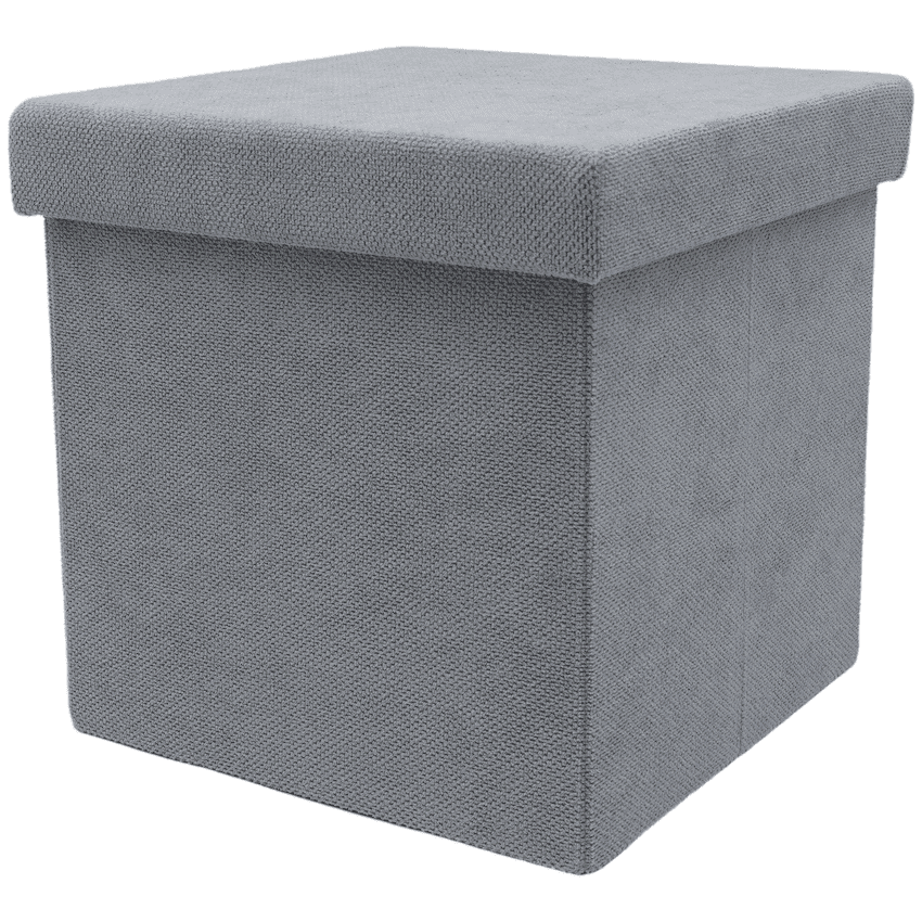 Sophie Round Storage Stool with Wooden Legs 4