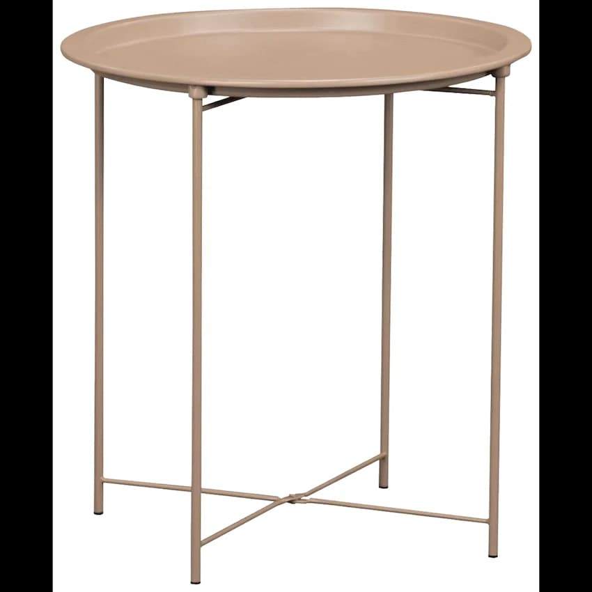 Everfurn Nala Side Table Beige, Painted MDF, Steel Frame 2