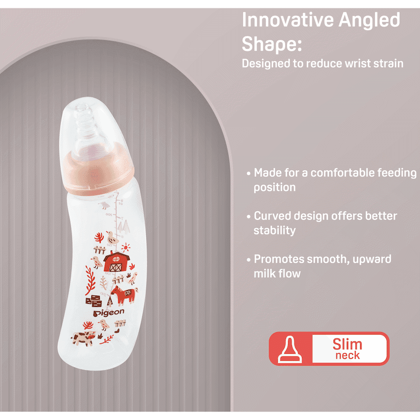 PIGEON FLEXIBLE CURVE BOTTLE 250ML - FARM 3