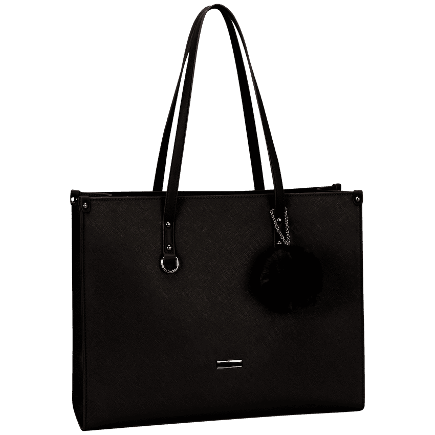 Supanova Pompom Ladies Laptop Bag - Black 3