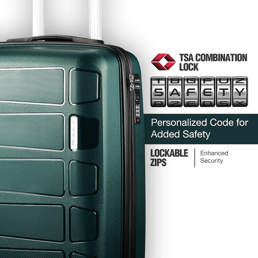 Travelwize Tourer PP 3Pc 4-wheel Spinner Luggage Set Petrol 3