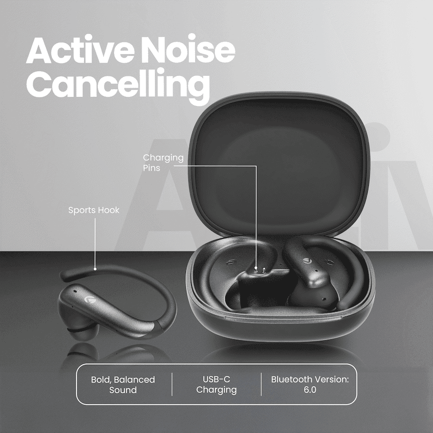 Volkano Enduro Series ANC Sports TWS  Earphones - Black 3