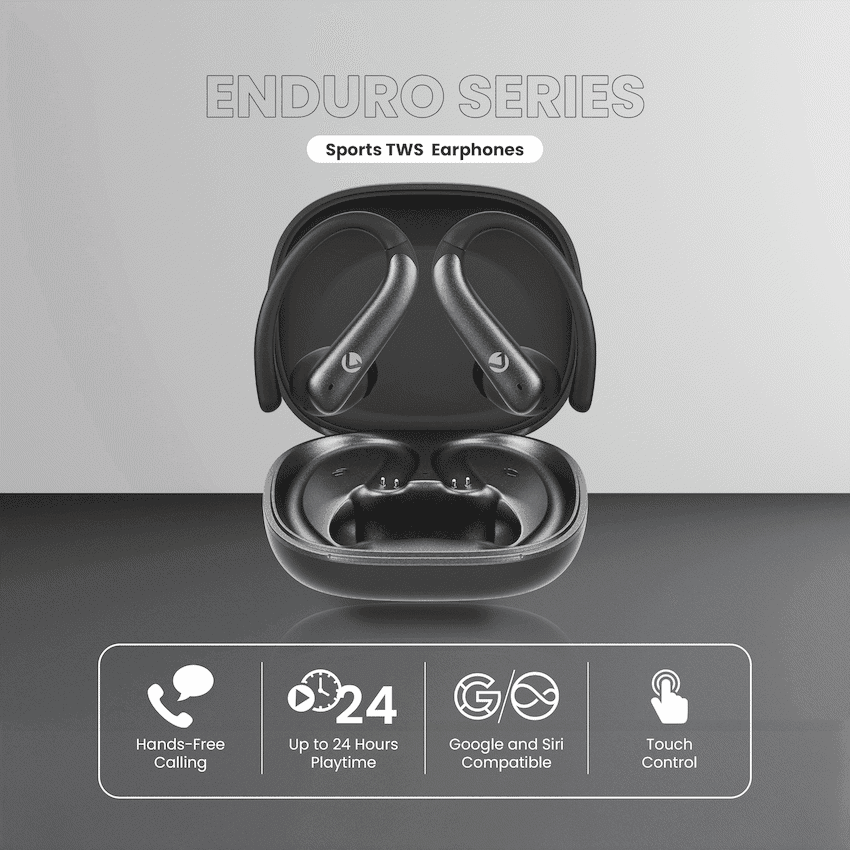 Volkano Enduro Series ANC Sports TWS  Earphones - Black 4