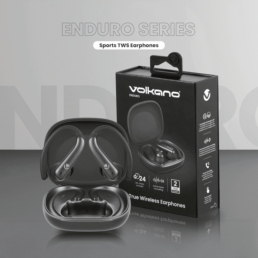 Volkano Enduro Series ANC Sports TWS  Earphones - Black 6