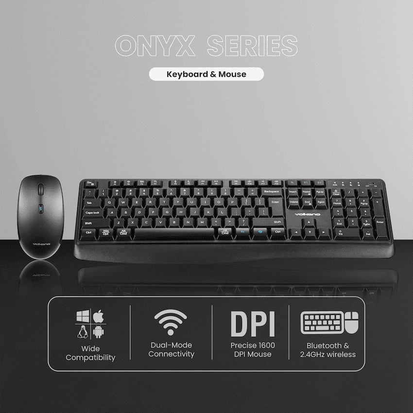 Volkano Onyx Keyboard and Mouse Combo With Dual mode BT 3