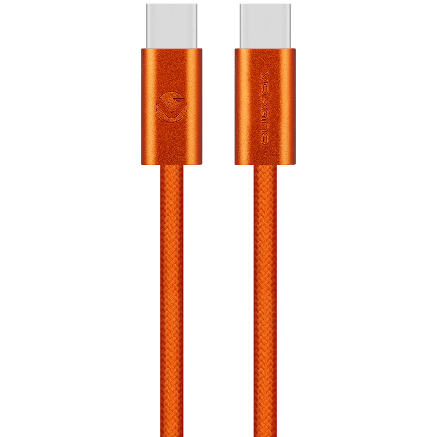 Volkano Weave Series 60w USB C to USB C 1.2m-Black 2