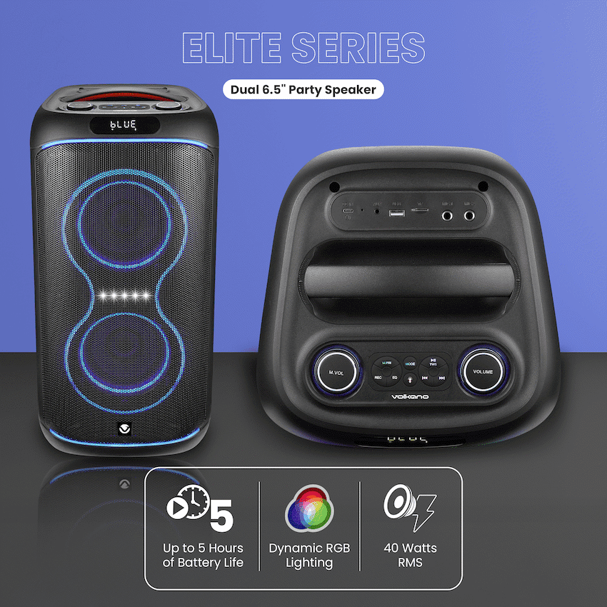 Volkano Elite Series Dual 6.5" Party Speaker 3